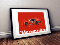 Porsche 935 K3 Jagermeister poster in Black frame Porsche 935 K3 Jagermeister poster in Black frame