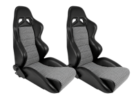 Sedili avvolgenti Monza, in similpelle/tessuto pied de poule, SET DI 2. Porsche 356 / 911 / 912 1950-89