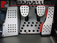 Rennline Aluminium 4 Piece Pedal Set Perforated. Porsche 914 Manual cars - P442112, P44.21.12