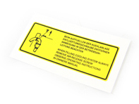 Adesivo per tappo di sfiato del sistema di raffreddamento. Porsche 924Turbo - 477000269C Adesivo per tappo di sfiato del sistema di raffreddamento. Porsche 924Turbo - 477000269C