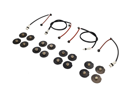 Remkabelsensoren en shims-pakket Porsche 928 S4 1988 voor en achter - 92861231302, 92861231304, 92861231502, 92861231504, 92835109619, 92835209611, 92835209610, 92835109617