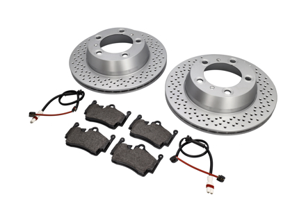 后刹车片和刹车盘套件 保时捷 987 Boxster / 987C Cayman GEN 2 - 98735240101, 98735293903, 98761267601