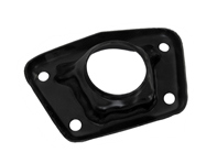 Torsion bar cover with hole, black, round bushing. Porsche 356 - 8152250900, 113511227B, 511201002OE, 64433315101 - 8152250900