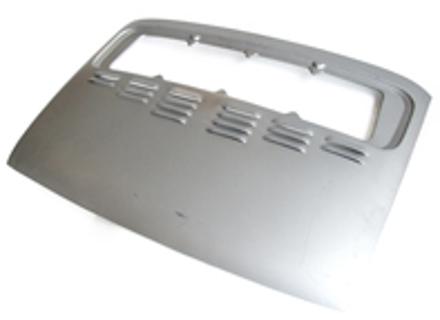 Achterste motorklep met ventilatieopeningen. Porsche 911 1973-89 - 1680200300, 591165, 91151201056, 91151201065GRV, 91151201065