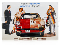 Enamel Plate Porsche Classic 'elegante sportiva' - PCG00099914 Enamel Plate Porsche Classic 'elegante sportiva' - PCG00099914