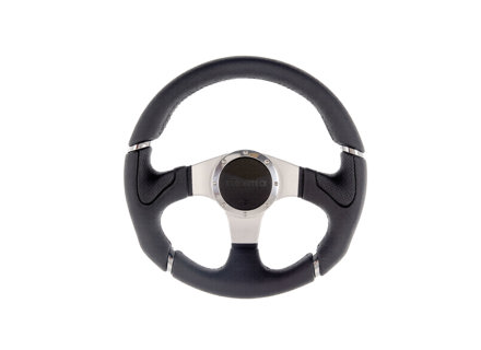 Stuur millenium - zwart leer - Momo - M11106542111R, M11106545111R