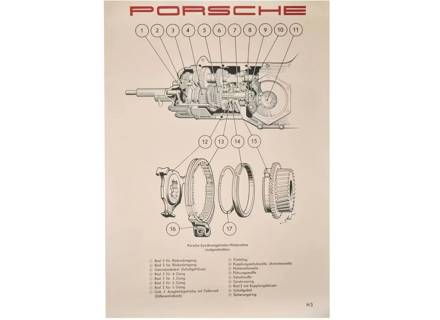 Poster - Cross-Section of the Porsche 356A Synchromesh - PCG35646010, PCG35610030