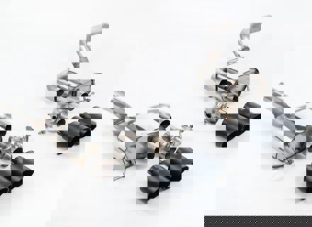 Milltek Sports Exhaust Valved Rear Silencers With Cerakote Black GT-115 Tailpipe Trims. Porsche Macan 95B MK2 GTS And Turbo - 95B253601DY, 95B253600CY, 95B253612MY, 95B253611MY, 95B253600DY, 95B253601EY - SSXPO177