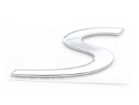 S - Chromed rear badge for Porsche 95B.2 Macan / 95B.3 Macan - 95B853675, 95B853675G, 95B853675F S - Chromed rear badge for Porsche 95B.2 Macan / 95B.3 Macan - 95B853675, 95B853675G, 95B853675F
