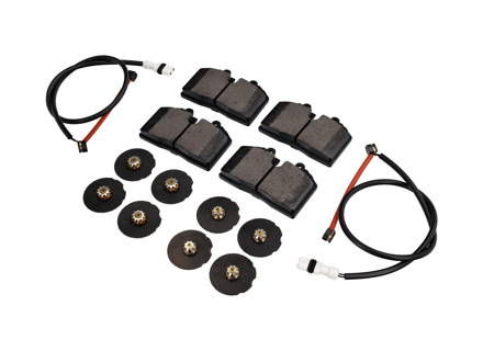 REAR Brake pads, sensors, shims kit Porsche 993 C4 Brembo - 96435193903, 99361236501, 99635208600, 99635208602