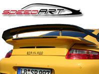 Spoiler posteriore/profilo alare con Top in carbonio SpeedART BTR-XL. Porsche 997Turbo