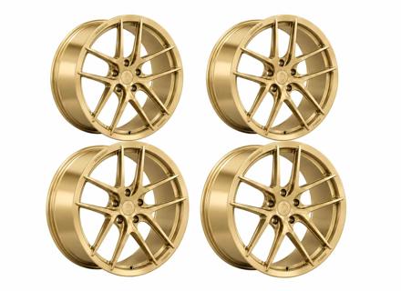DD2 5-Bolt Wheel Set Satin Gold. Porsche 992.1 GTS - 992.25.23.R.SG, 992.25.22.F.SG