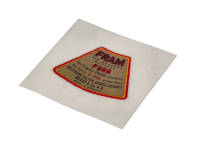 Autocollant pour boîte de filtre à huile (FRAM). Porsche 356 - NLA70100900 - 356234-02
