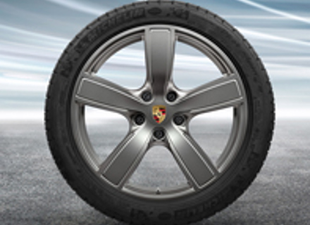 20' Cayenne Sport Classic in Platinum (satin-gloss) Alloy Wheels & Winter Tyres Original Porsche - 9Y0044610E