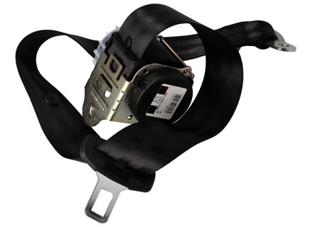 Rear seat belt, Black. Porsche 955 Cayenne >>2005 - 95580305304HCP, 95580305301HCP