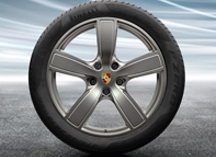 20' Cayenne Sport Classic Platinum (satin-gloss) Alloy Wheels & Summer Tyres Original Porsche - 9Y0044661E