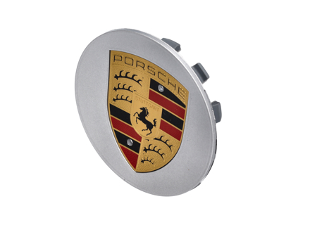 Wheel cap, Brilliant Silver. Porsche Cayenne / Panamera / Boxster / Cayman - 9P1601147A8Z8, 9P1601147A, 7PP601150A8ZA, 99736130304, 7PP601150A