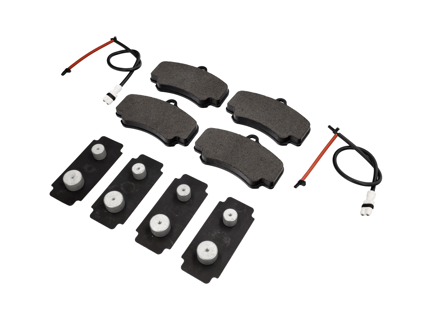 FRONT Brake pads, sensors, shims kit Porsche 996 Turbo / 996 C4S Brembo - 99635194913, 99661236501, 99635108901