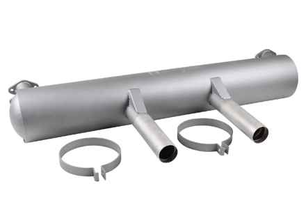 保时捷 356B / 356C Carrera 2 运动型排气消音器，带两个尾管。 - 69211101700, 58711101700 - 1620615700, PO-92762