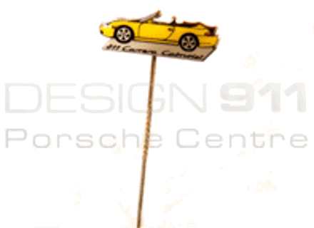 Stick Pin 'Porsche 911 Carrera Cabriolet' Yellow