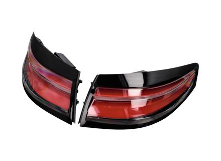 Gebrauchte hintere Blinkereinheiten, Voll-LED mit schwarzem Rand + sequenzieller LED-Blinker, Schwarz für Porsche 996 - 99663148500, 99763148600, 99663148602, 99663148502, 99663143301, 99663143401, 99663143303, 99663143403 - DP122-CR