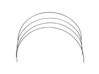 Set di 4 archi per rivestimento del padiglione del tetto. Porsche 356A T2 / 356B / 356C - 64455551100, 64455551300 - PRS153 Set di 4 archi per rivestimento del padiglione del tetto. Porsche 356A T2 / 356B / 356C - 64455551100, 64455551300 - PRS153