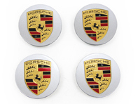 Wheel Caps with Coloured Crest for Porsche Macan (Set of 4) - 00004460713, 00004460513 Wheel Caps with Coloured Crest for Porsche Macan (Set of 4) - 00004460713, 00004460513