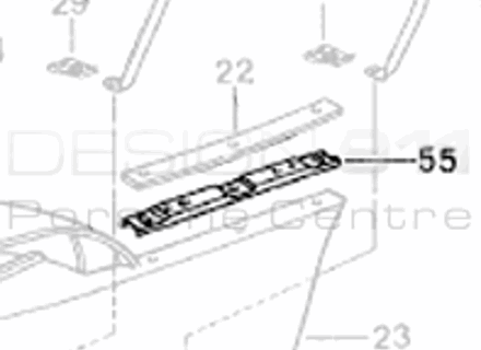 Halteleiste Stoßstange hinten seitlich. Porsche 993 1994-98 - 99350563500