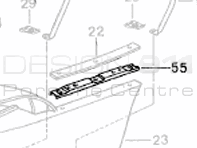 Rear bumper retaining strip lateral. Porsche 993 1994-98 - 99350563500 Rear bumper retaining strip lateral. Porsche 993 1994-98 - 99350563500