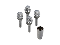 锁定车轮螺栓套件（超长）。镀铬，适用于保时捷 - 99736198009, PAF009593, 99136105700, WHT006980C, WHT006980A, 9A700698000