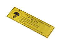 点火正时贴纸/贴花 - 风扇外壳顶部 - 适用于 1973-1975 年款保时捷 911 Carrera 2.7L - 91100650800