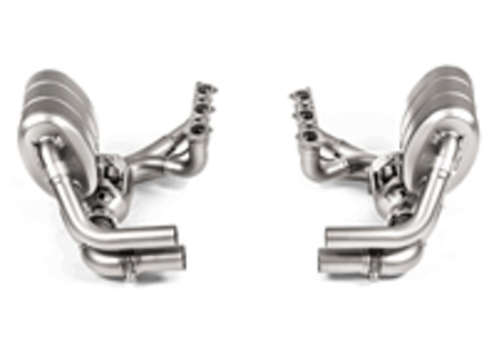 Akrapovic Evolution balhoofdset (Titanium). Porsche 991.2 GT3 RS / Speedster 2019>> met OPF/GPF-filter - 9GT254400B, 9GT254400E, 9GT254450B, 9GT254450E