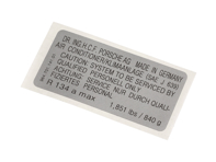 Adesivo per climatizzatore. Porsche 964 (USA) - 96470114101 - PAKK1