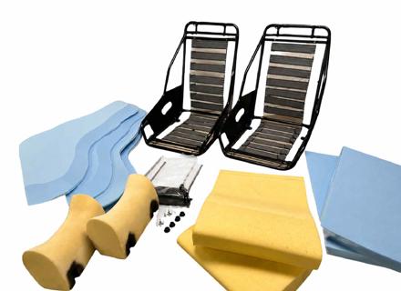 Estructura y kit de espuma para asiento con reposacabezas para arnés de 5 puntos Hockenheim. Porsche 914