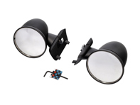 Specchio a proiettile in alluminio - Supporto per bandiera, in nero satinato. Porsche 911 1975-1988 - 91173101310, 91173101410, 96473190101, 96473190100, 90173111100 - BulletDriveBlack_FLAG, BulletPairBlack_FLAG