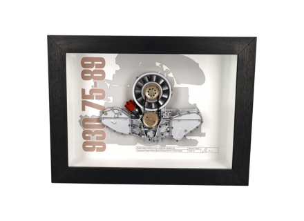 Motor 930 model cutaway Porsche Art - Doos ingelijste schaal 1:4 - BFEN93075