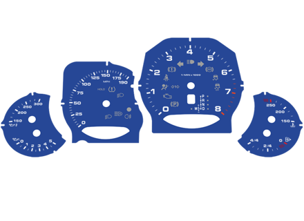 Dial face set, MPH. Porsche 970 Panamera