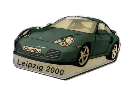 Pin Badge 'Porsche 996 Turbo - Leipzig 2000' Green