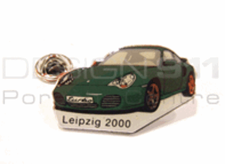 Pin Badge 'Porsche 996 Turbo - Leipzig 2000' Green