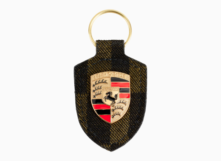 Portachiavi con stemma in edizione limitata con tessuto Pascha - 911 Spirit 70 - WAP0503580RPHK