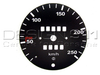 Speedo Scale for Conversion from miles to km/h (250 KM/H)for Porsche 911 69-74 (250KM/H) - 91164150100, 911886-02 Speedo Scale for Conversion from miles to km/h (250 KM/H)for Porsche 911 69-74 (250KM/H) - 91164150100, 911886-02