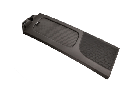 Plastic Cover for Rear Hatch Storage Compartment - Right. Porsche 981 / 718 (982) Cayman & GT4 2014>> - 98155542400, 981555424001E0, 981555424006L0, 981555424004H0, 981555424002F0, 98155542400OP1, 981555424007N0, 98155542400OW5, 98155542400OM8, 98155542400OH7, 98155542400OG6