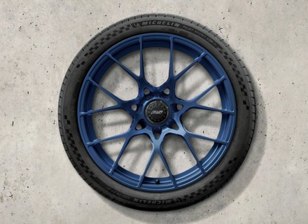Set di ruote in lega di alluminio forgiato blu indaco da 20"/21" 911 GT3 RS senza pneumatici. Porsche originale - 992044681CJ