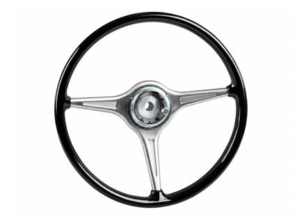 Lenkrad, schwarz, 420 mm, ohne Hupenknopf. Porsche 356B / 356C - 64434708405 - 1645500600