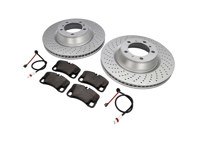 后刹车盘（350毫米）及刹车片。适用于2010款保时捷997 GT3。 - 99735240698, 99735240598