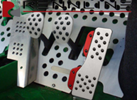 Rennline Aluminium 4 Piece Pedal Set  Rubber Grip. Porsche 911/912/930 - P70.60.98, P706098