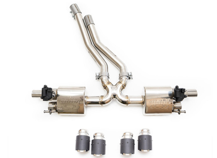 Fabspeed Valvetronic Exhaust System. Porsche E3 Cayenne S 2.9L Turbo 2019>> - FS.POR.E3S.VES, PAB25360910, PAB253609C - FS.POR.E3S.VES, FS.POR.E3S.VESB, FS.POR.E3S.VESP, FS.POR.E3S.VESC
