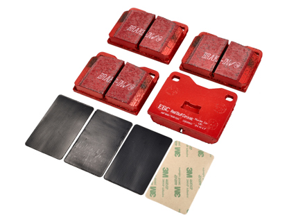 EBC 红色刹车片‘公路’后部。保时捷 928 / 944 - 92835295102, 94435295102 - DP3220C