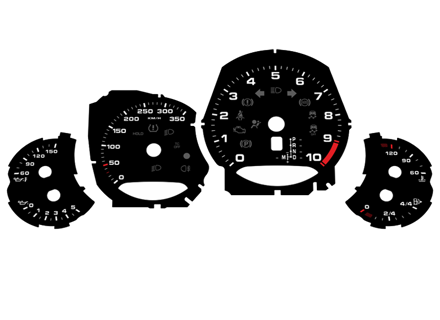 Dial face set, KMH. Porsche 991.2 GT3