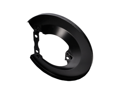 Remschijf afdekplaat compleet, ACHTER. Porsche 914-6 - 90135280121, 91435208500, N0102353, N01224111, N0122418 - BRK14.1.105